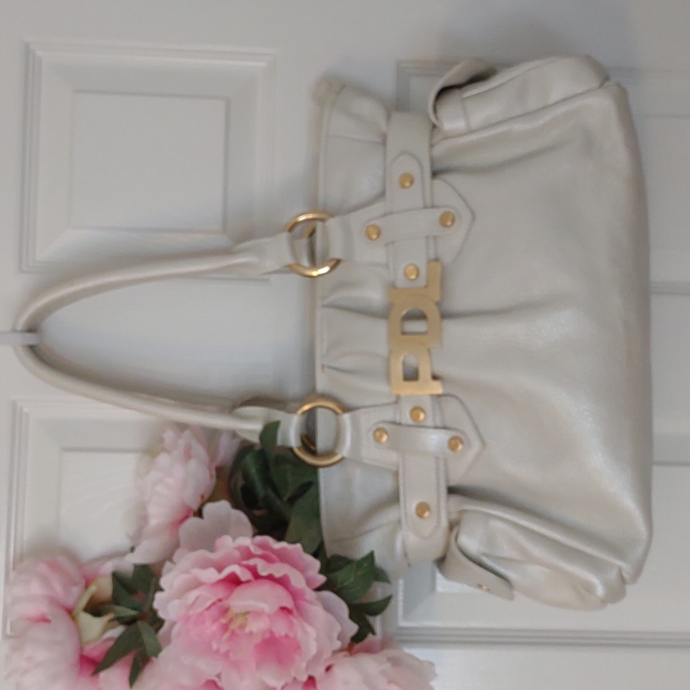Paola del Lungo Pearl Frost Satchel Handbag